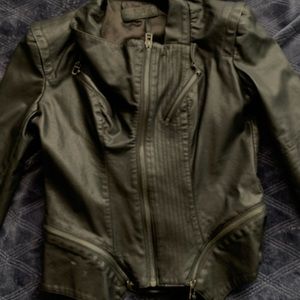 Black leather jacket